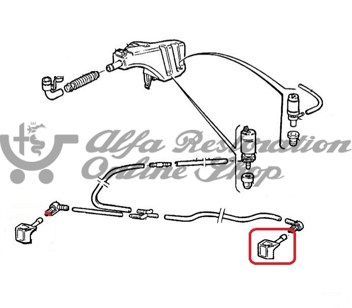 Alfa 33 907 Series Left Side Headlight Washer
