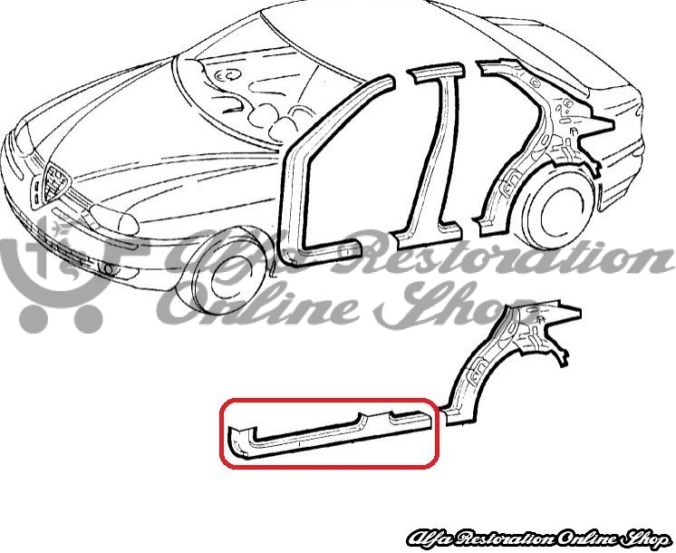 Alfa 156 (1997-2005) Right Side Outer Sill